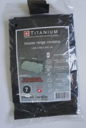 TITANIUM Housse de protection pour coussin 100 cm - Noir - 90g