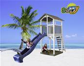 AXI Tour de jeux Beach Tower Brown/white - Blue Slide