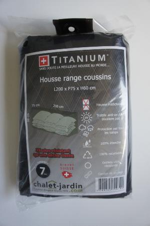 TITANIUM Housse de protection pour coussin 200x75x60 cm - Noir - 90g