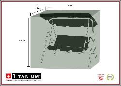 TITANIUM Housse de protection pour balancelle 175 x 115 x 158 cm - noire