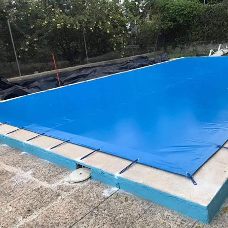 UBBINK Bâche d'hiver et de sécurité pour piscine 350 x 650 cm - 550g