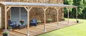 Toit Couv'Terrasse® en bois 3x9,2 m - Avec toit polycarbonate
