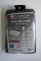 TITANIUM Housse de protection pour coussin 200x75x60 cm - Noir - 90g